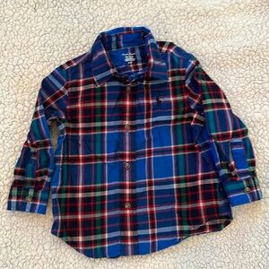 Ralph Lauren Boys Plaid Cotton Long Sleeve Button Down 18m